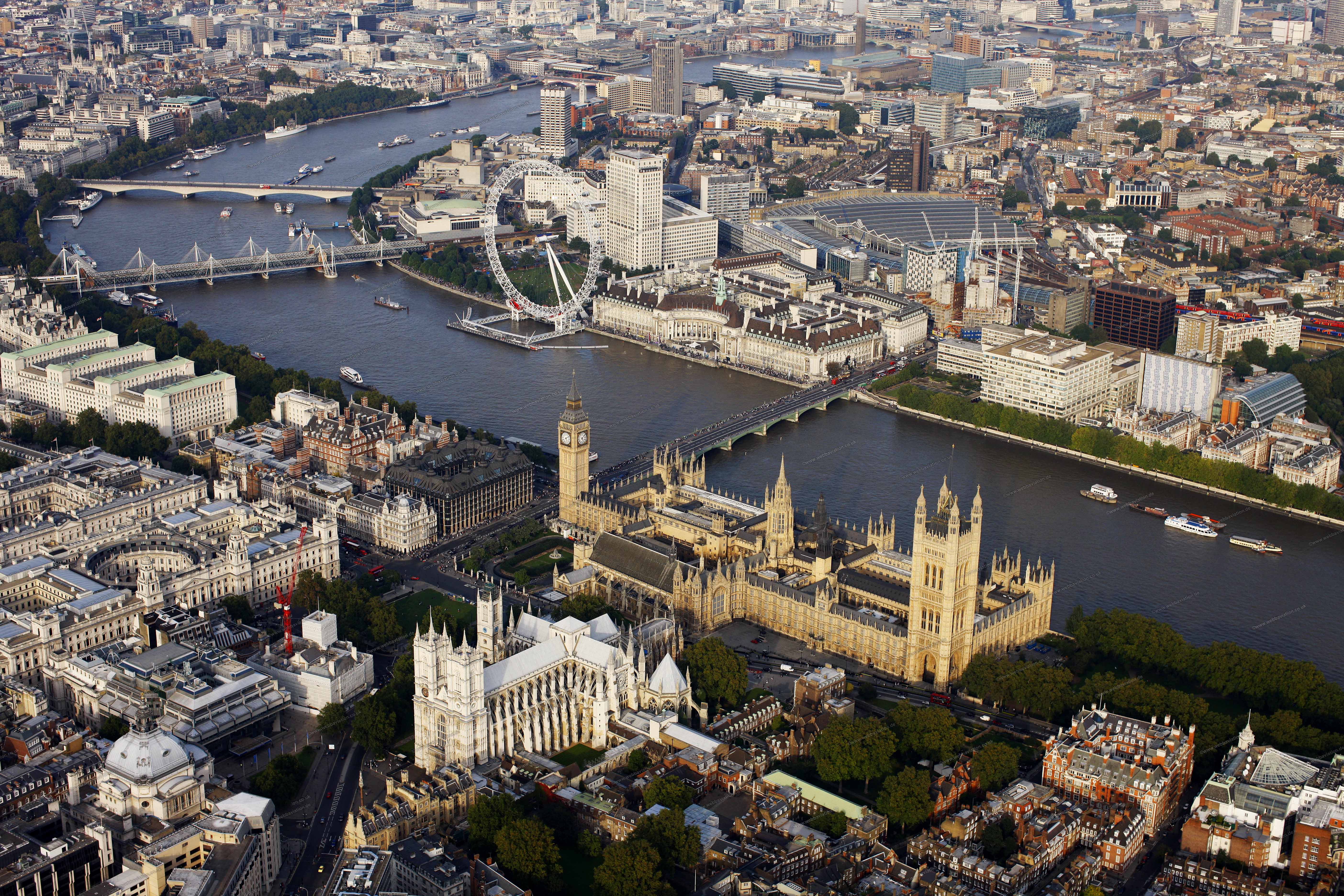 Aerial View Of London England