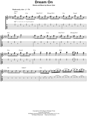 Aerosmith Dream On Chords