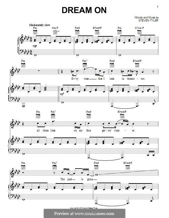 Aerosmith Dream On Chords Easy