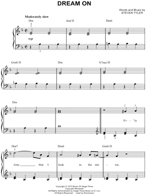 Aerosmith Dream On Chords Easy