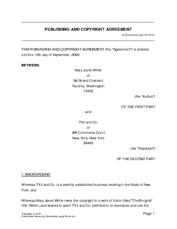 Agreement Contract Format