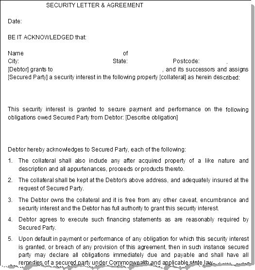 Agreement Letter Format Business