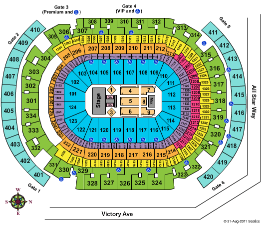 American Airlines Arena Miami Seating Chart With Rows