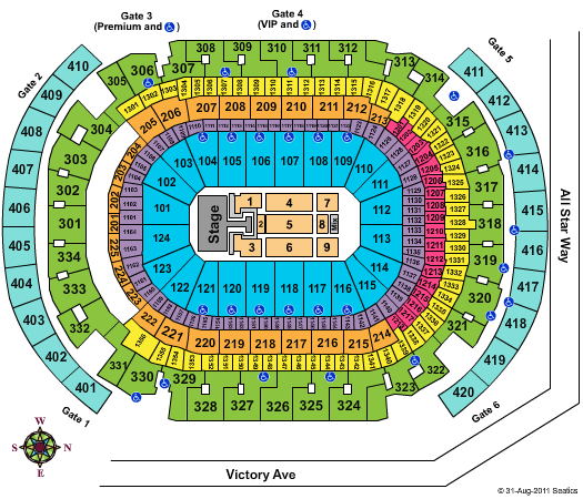 American Airlines Arena Seating Chart Concert