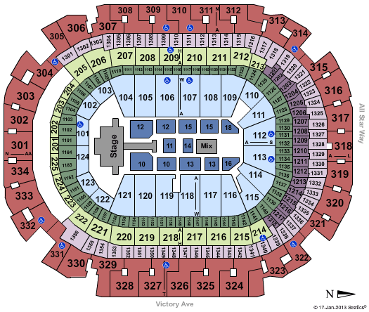 American Airlines Center Dallas Concert Seating Chart