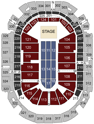 American Airlines Center Dallas Seating Map