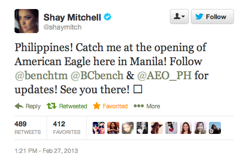 American Eagle Outfitters Philippines Shay Mitchell