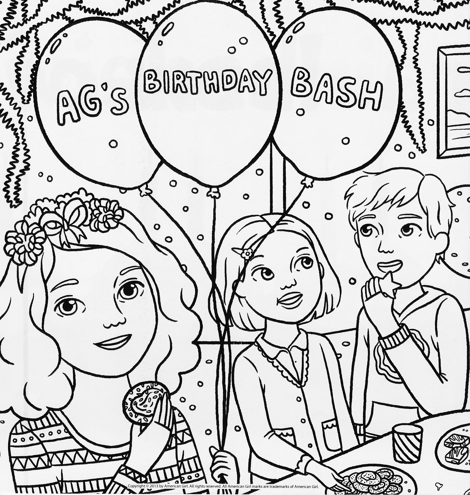 American Girl Doll Coloring Pages To Print