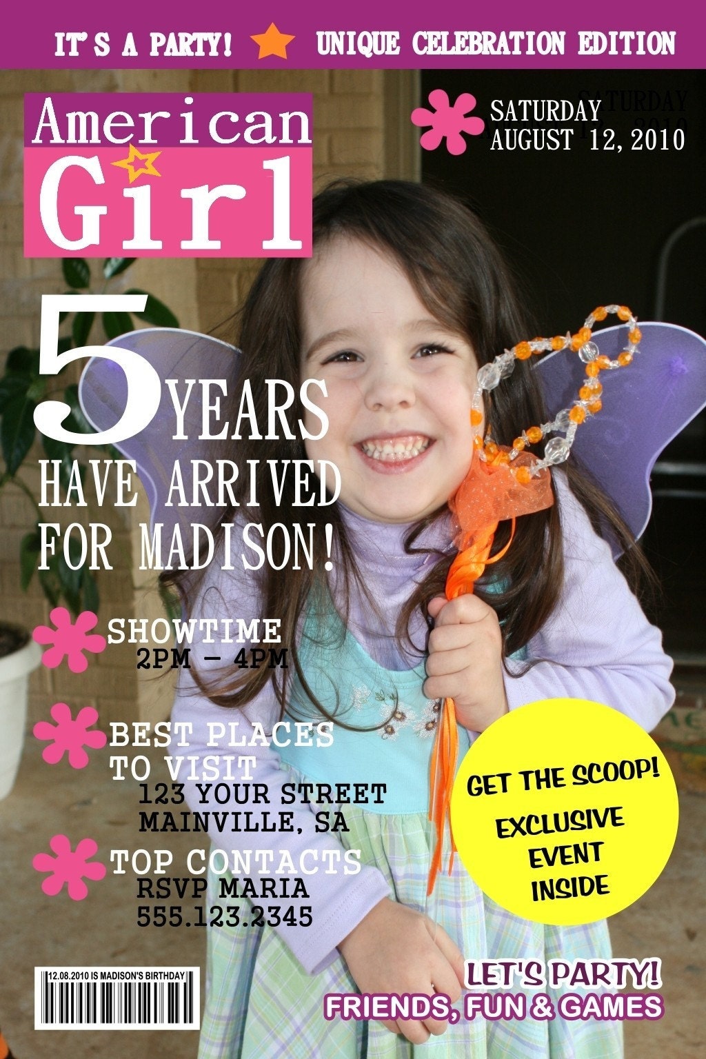 American Girl Magazine Cover Contest Entry Form