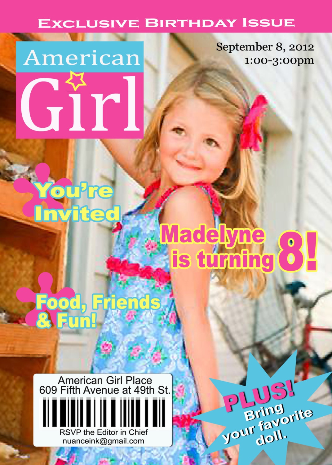 American Girl Magazine Cover Contest Entry Form