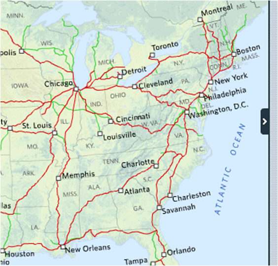 Amtrak Map Northeast