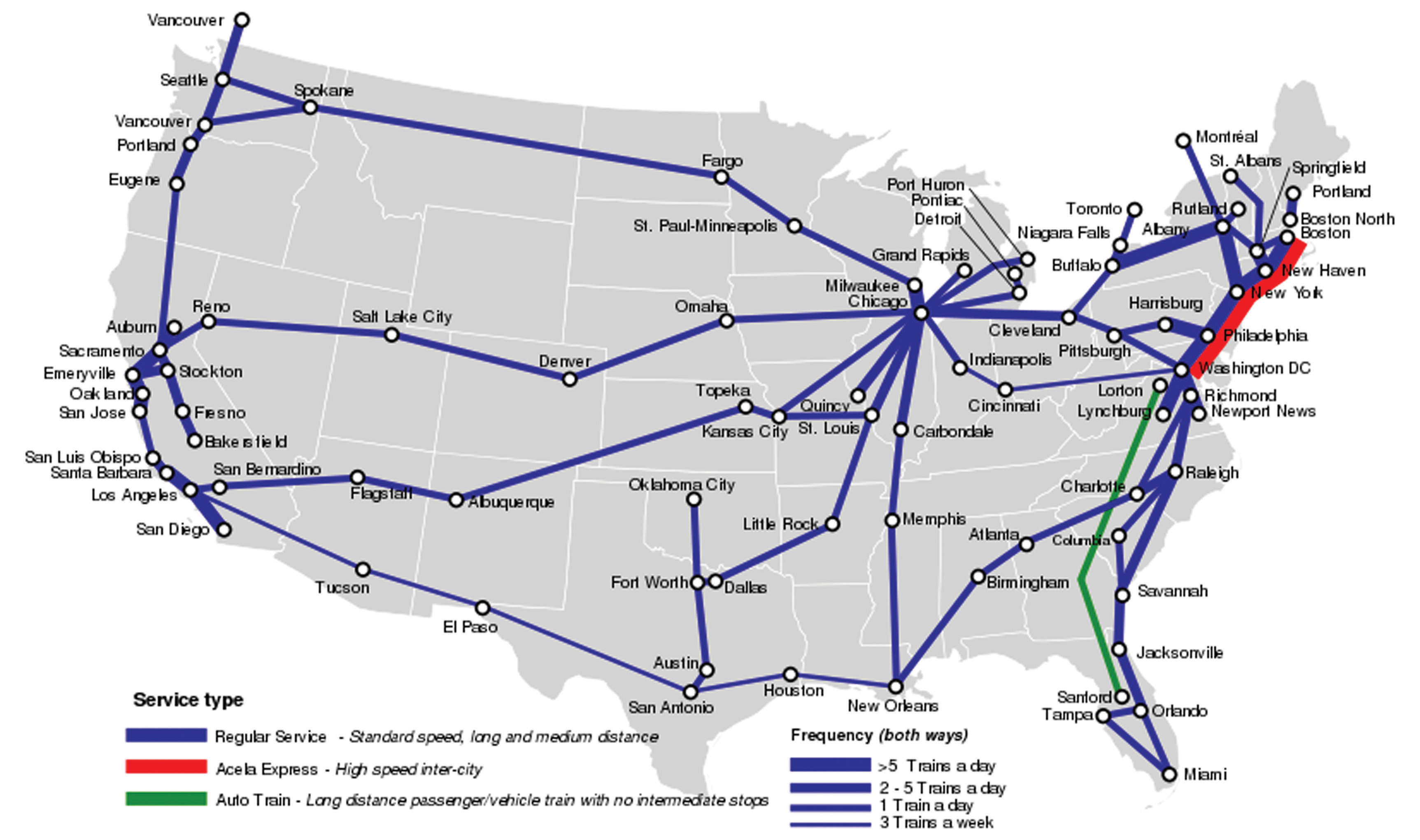 Amtrak Map Northeast