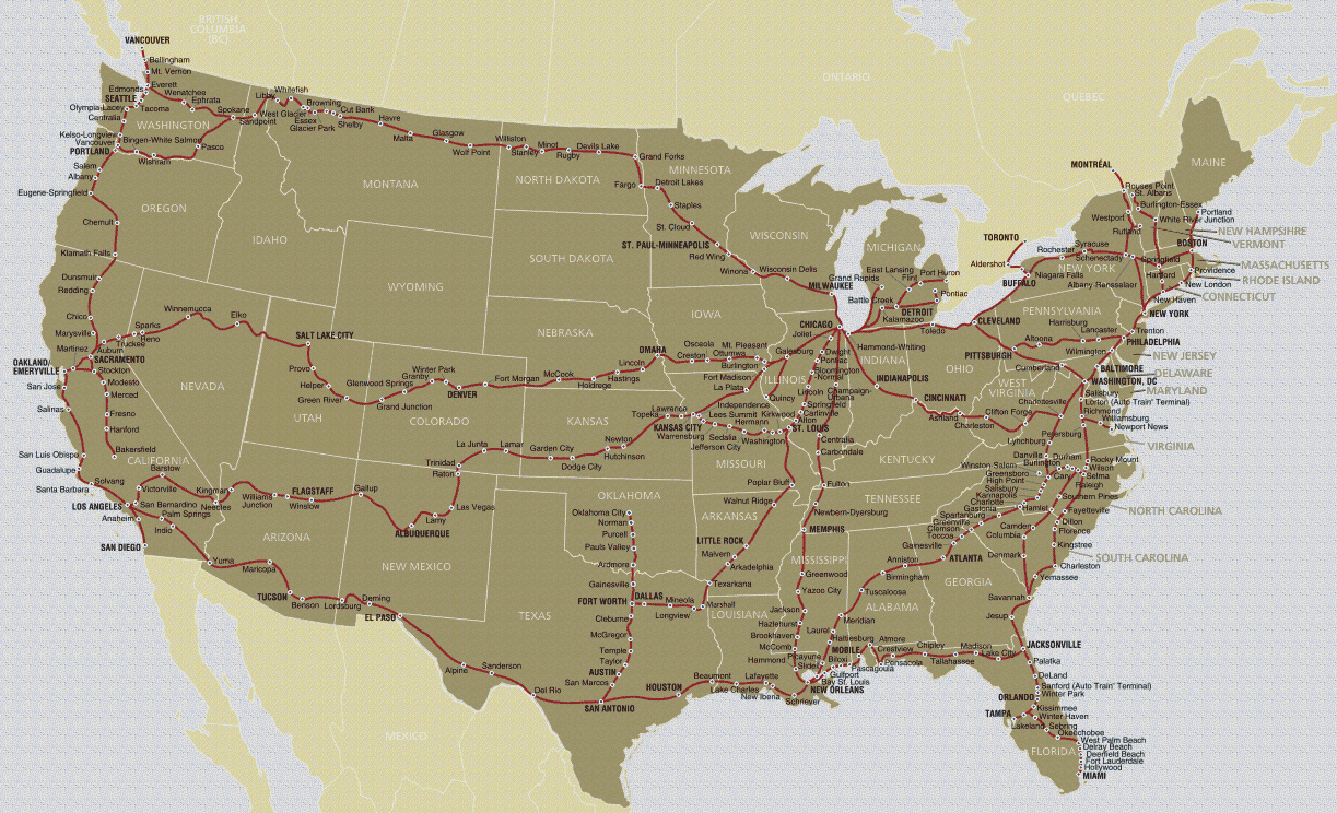 Amtrak Map Northeast