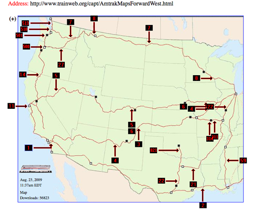 Amtrak Train Map California