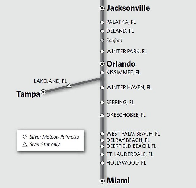 Amtrak Train Map Florida