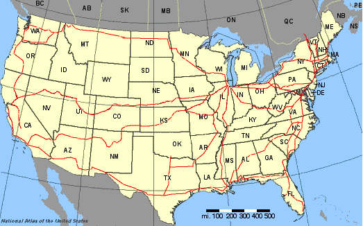 Amtrak Train Routes