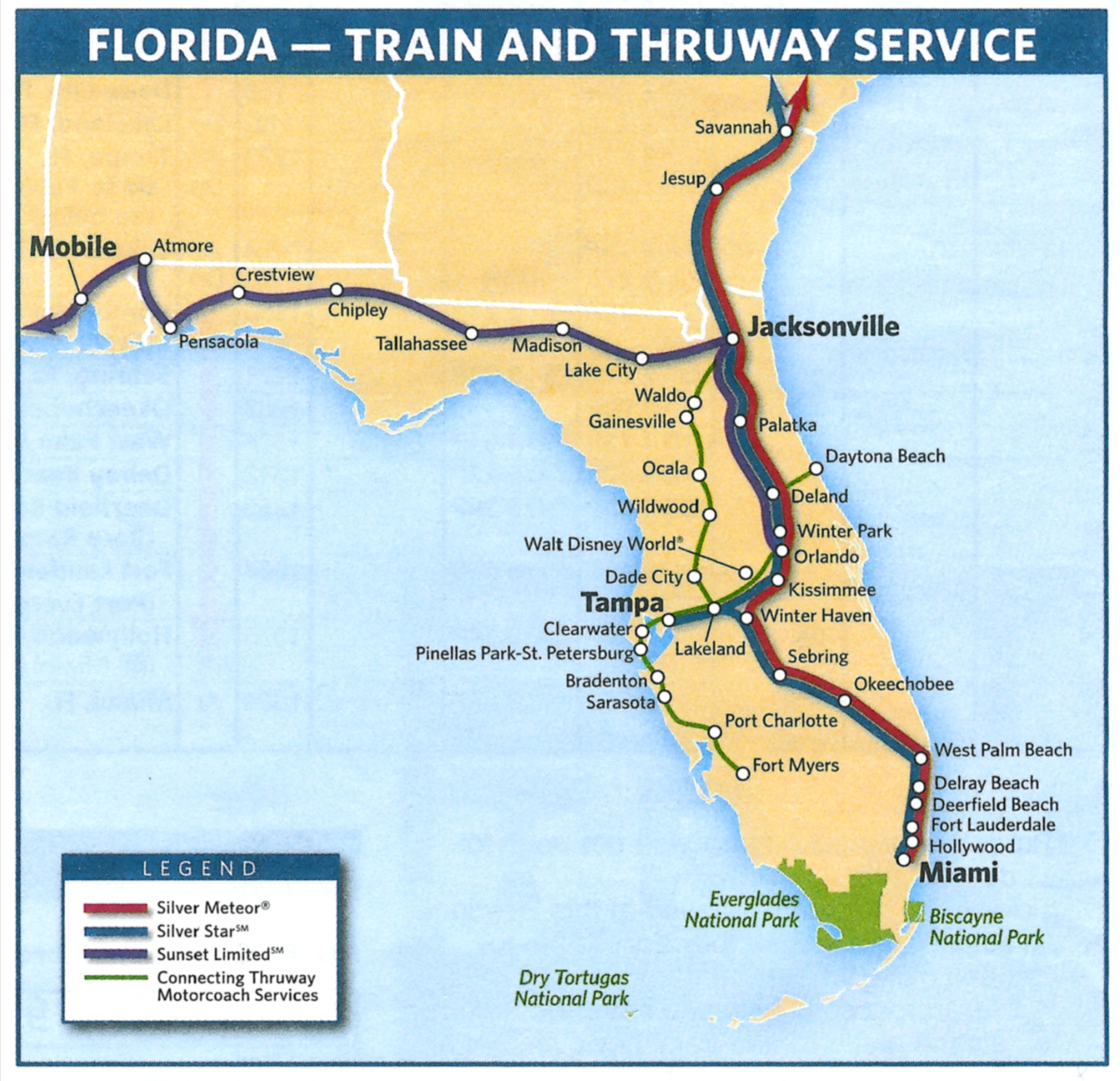 Amtrak Train Routes Map