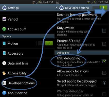 Android Debug Mode Enable