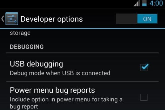 Android Debug Mode Enable