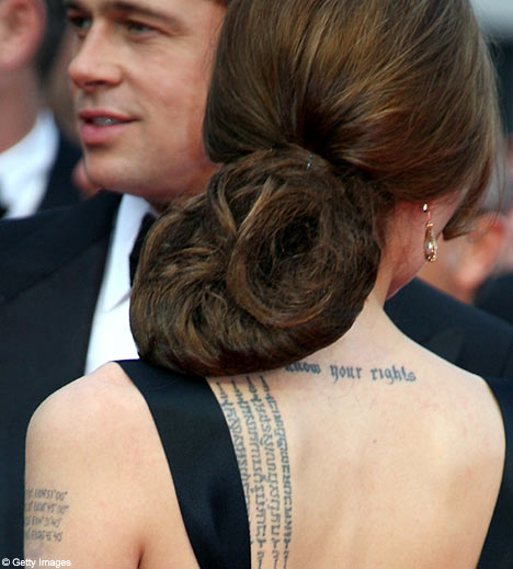 Angelina Jolie Tattoos