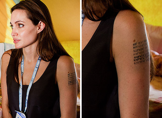 Angelina Jolie Tattoos Arm