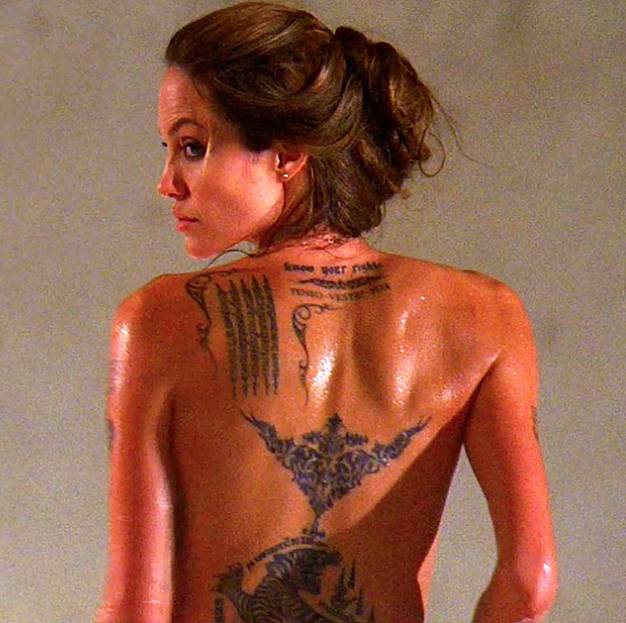 Angelina Jolie Tattoos Inner Thigh