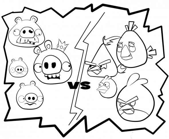 Angry Birds Coloring Pages