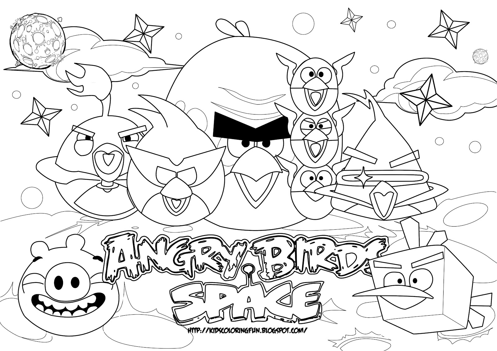 Angry Birds Coloring Pages