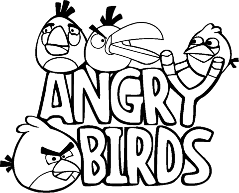 Angry Birds Coloring Pages Christmas