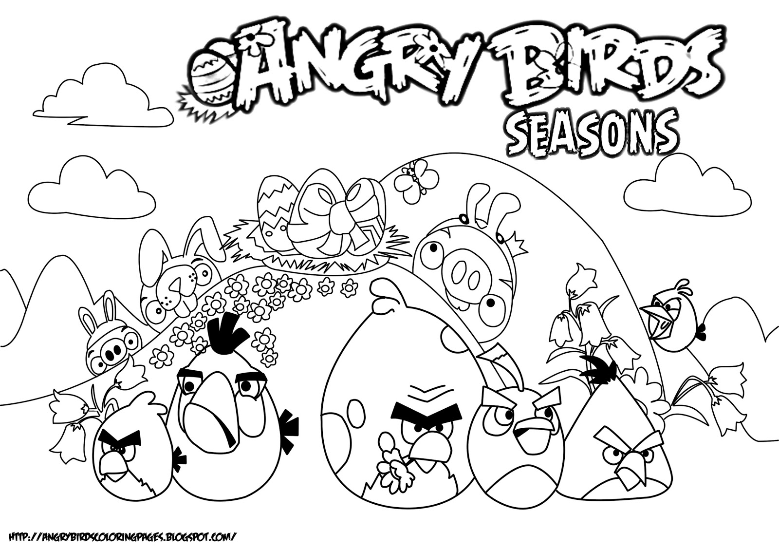 Angry Birds Coloring Pages For Kids