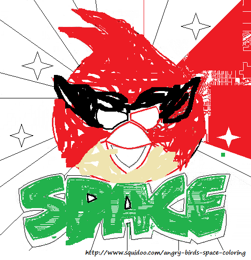 Angry Birds Coloring Pages Space