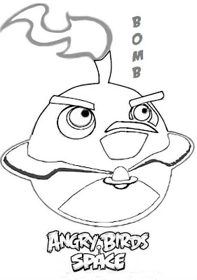 Angry Birds Coloring Pages Space