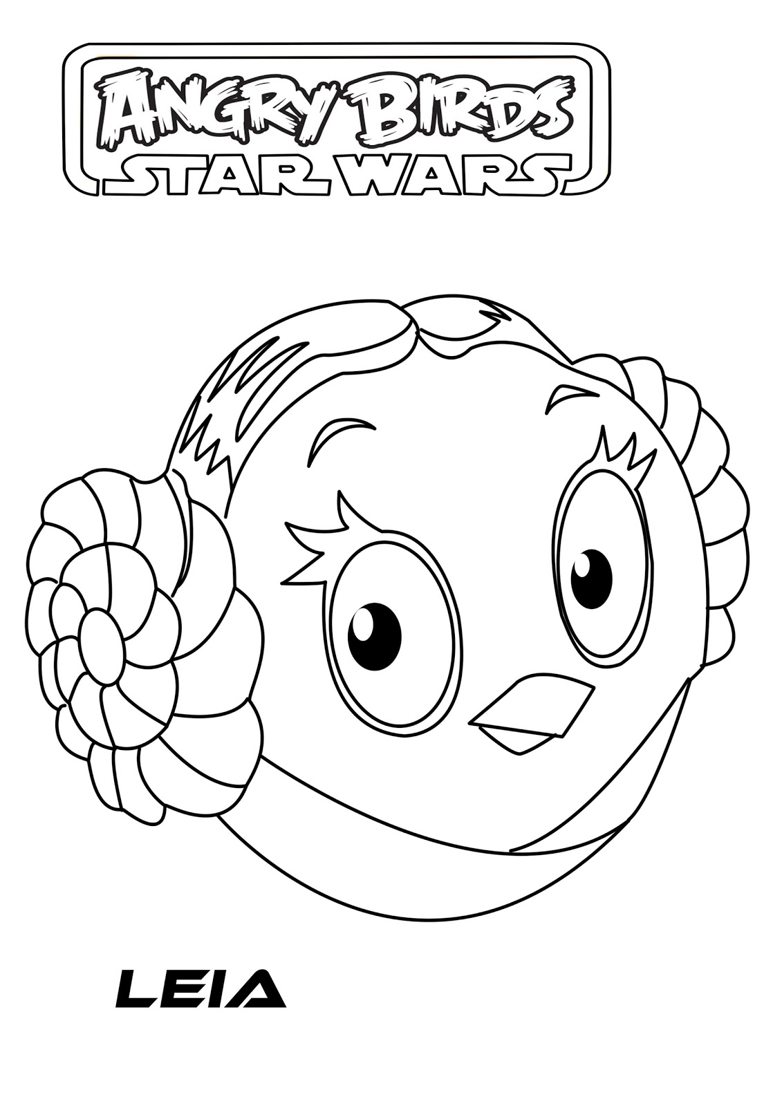 Angry Birds Coloring Pages Star Wars