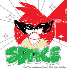 Angry Birds Space Coloring Pages