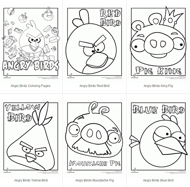 Angry Birds Space Coloring Pages Bluebird