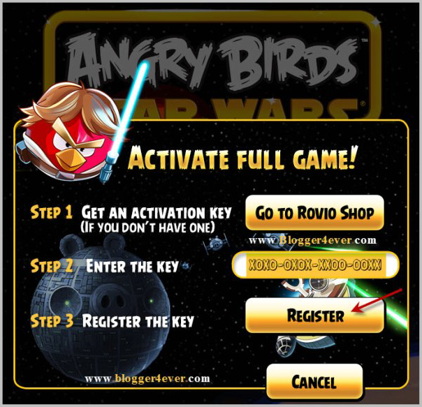 Angry Birds Space Key