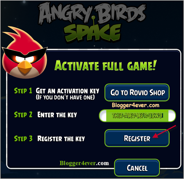 Angry Birds Space Key