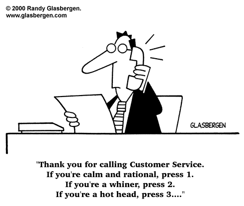 Angry Customers Cartoon