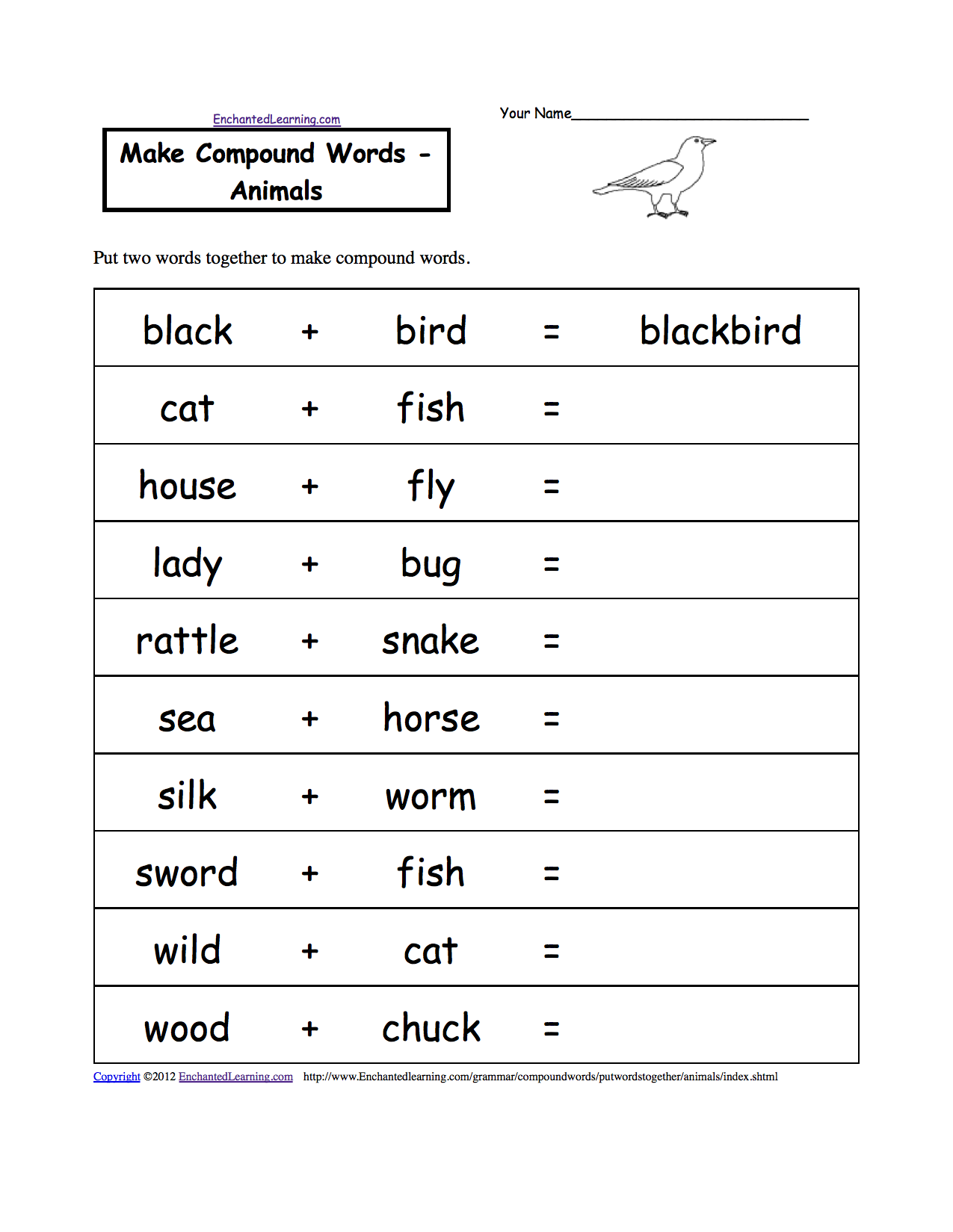 Animals And Their Homes Printable Worksheets