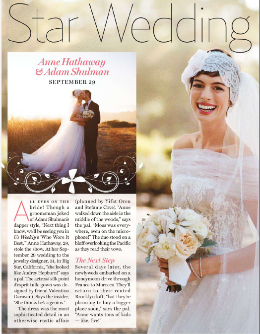 Anne Hathaway Wedding Photos