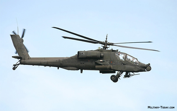 Apache Helicopter Side View