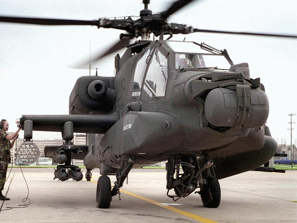 Apache Helicopter Side View