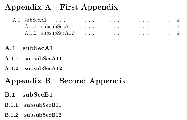 Appendix Example