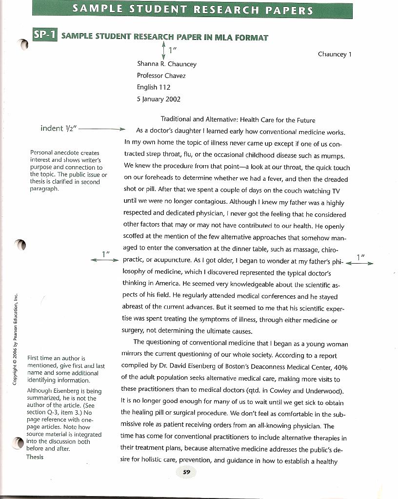 Appendix Example Essay