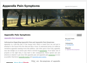 Appendix Pain Location And Symptoms