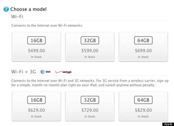 Apple Ipad 3g Rates