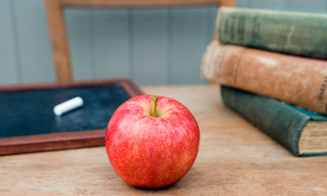 Apple On Teachers Desk