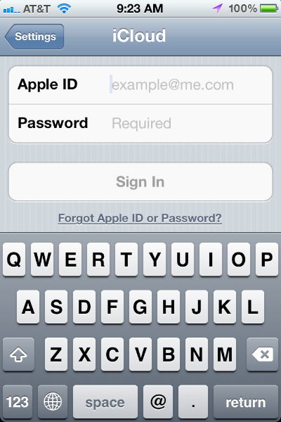 Apple Store Login Reset