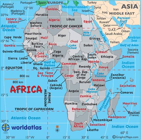 Atlas Mountains In Africa Map