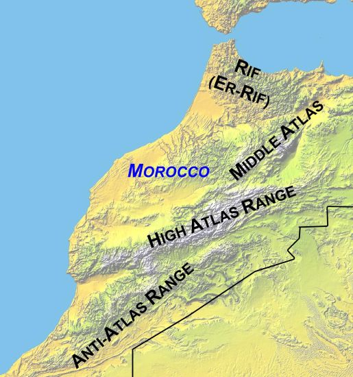 Atlas Mountains In Africa Map